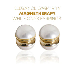 (Vânzare limitată 🔥 ultima zi) Cercei Elegance Lymphvity MagneTherapy White Onyx