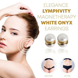 (Vânzare limitată 🔥 ultima zi) Cercei Elegance Lymphvity MagneTherapy White Onyx
